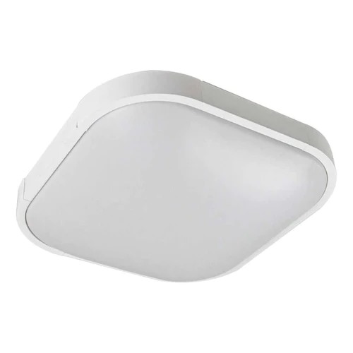 Plafon Moderno Enzo Branco 50x50cm, ideal para ambientes como quartos, sala de estar, hall de entrada e escritório. Lustres Genesis loja online de Lustres e Iluminação Decorativa